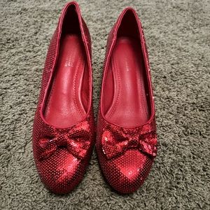 Red Sequin High Heels Size 8 Wizard of Oz Halloween